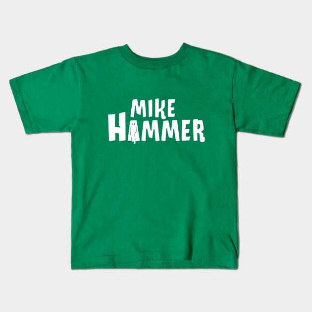 Mike Hammer - 50s Tv Show Logo Kids T-Shirt by wildzerouk